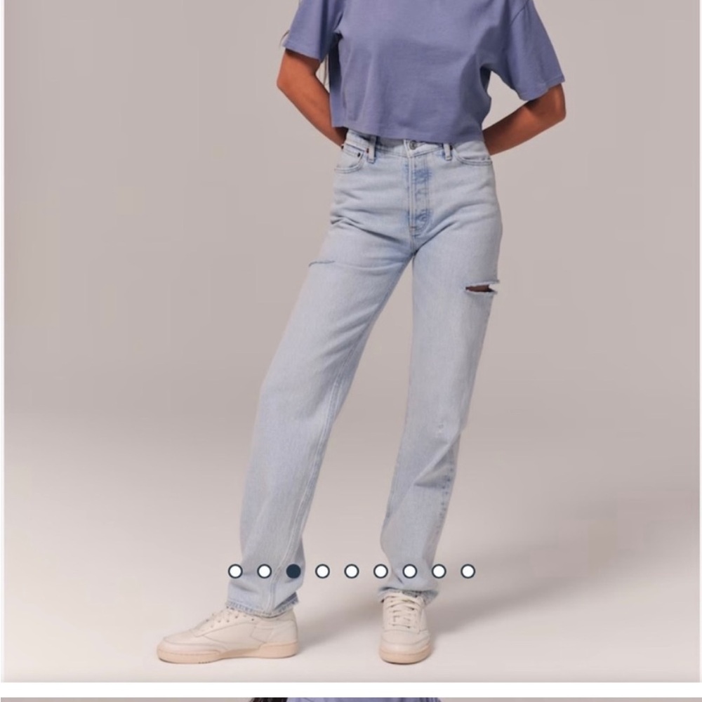 ABERCROMBIE HIGH RISE DAD JEANS